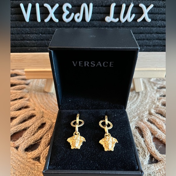 Versace Medusa Drop Earrings - Picture 4 of 7